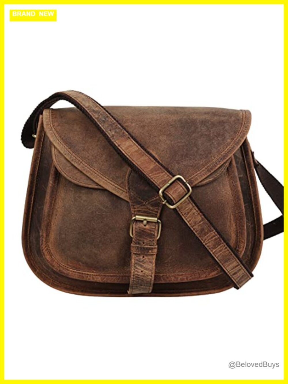 Full Grain Leather Crossbody Bag Satchel Travel Shoulder Purse Handcrafted